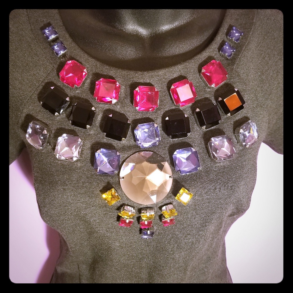 Bejeweled Armani Exchange body con dress